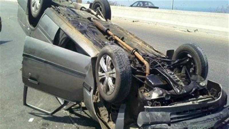 مصرع شخص وإصابة آخر في انقلاب سيارة بالطريق الصحراوي الغربي بالمنيا