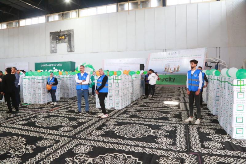 جانب من مبادرة ”كتف بكتف” بنادي سيتي كلوب بكفر الشيخ