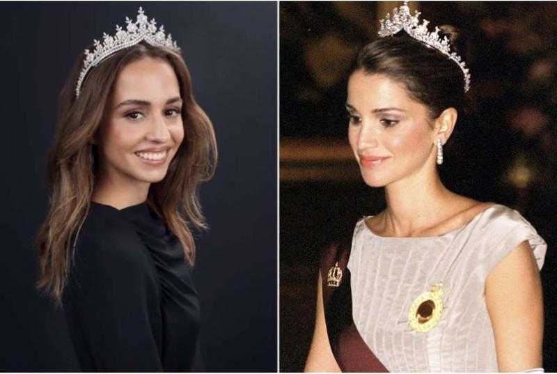 تاج وحزام زفاف.. الملكة رانيا تهدي ابنتها الأميرة إيمان ممتلكاتها الشخصية