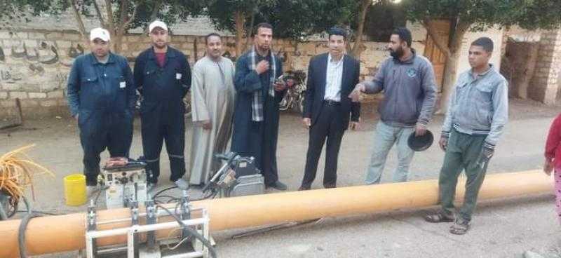 توصيل الغاز الطبيعي إلى قرى «حياة كريمة» في مركز ساقلتة بسوهاج |صور