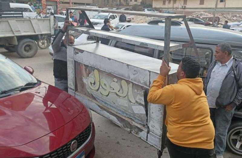محافظة الجيزة تشن حملات رفع الإشغالات وتحرر محاضر للمخالفين في هضبة الأهرام