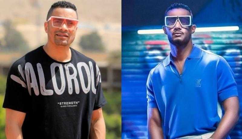 أبو ليلة يحرج حسن شاكوش: عايز يلبس توب محمد رمضان ومش عارف.. فيديو