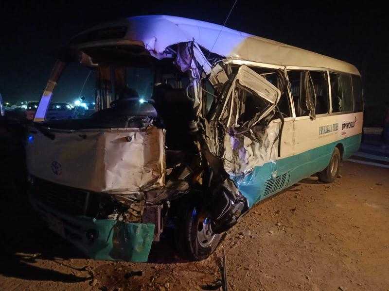 ننشر أسماء المصابين في حادث أتوبيس العاملين بميناء السخنة