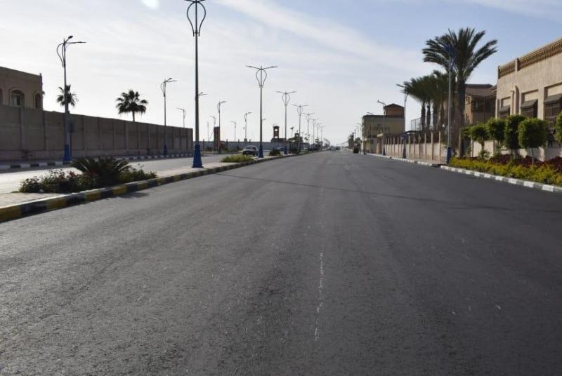 استمرار رصف الطريق الدائري بمدينة أشمون في المنوفية