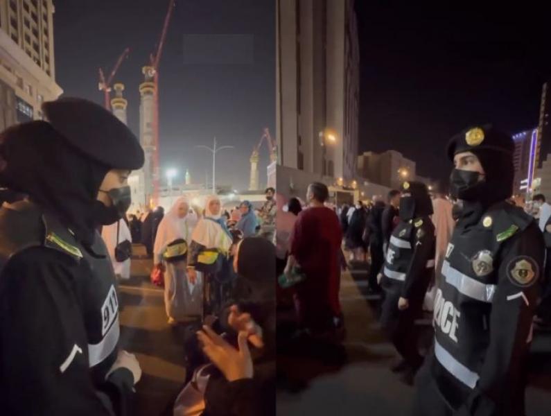 العنصر النسائي لأول مرة في دوريات الأمن السعودية لتنظيم موسم العمرة