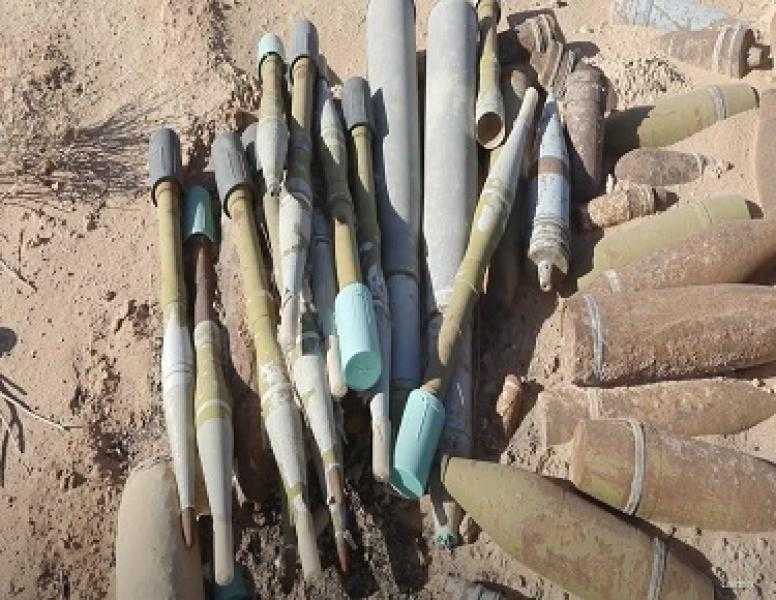 الدفاع المدني العراقي: إزالة 600 مقذوف من المخلفات الحربية جنوب البلاد