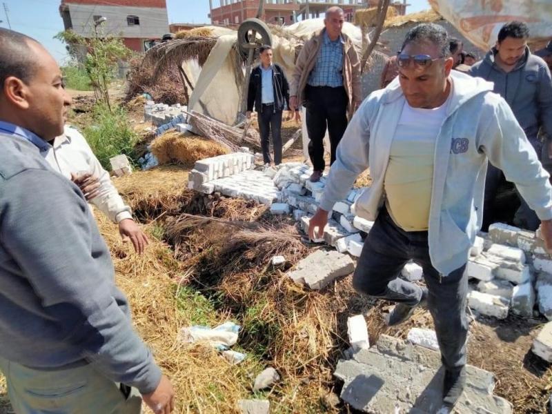 رصد تعديات على الزراعات وبناء مخالف في طنطا