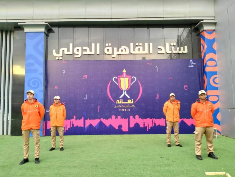 انتشار رجال الأمن باستاد القاهرة لاستقبال الجماهير