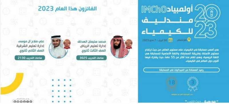 المنتخب السعودي للكيمياء يحصد جائزتين عالميتين في أولمبياد مندليف للكيمياء 2023