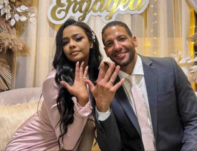 أسماء أبو اليزيد تحتفل بخطوبتها من مدرب اللياقة البدنية محمد خطيب