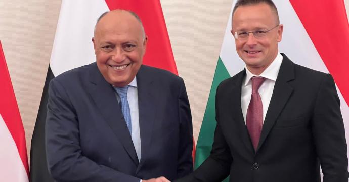 سامح شكري يجري مباحثات مع وزير خارجية المجر ببودابست