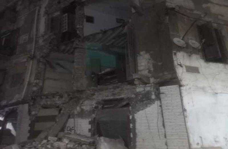 انهيار أجزاء من عقار بمنطقة العصافرة شرقي الإسكندرية