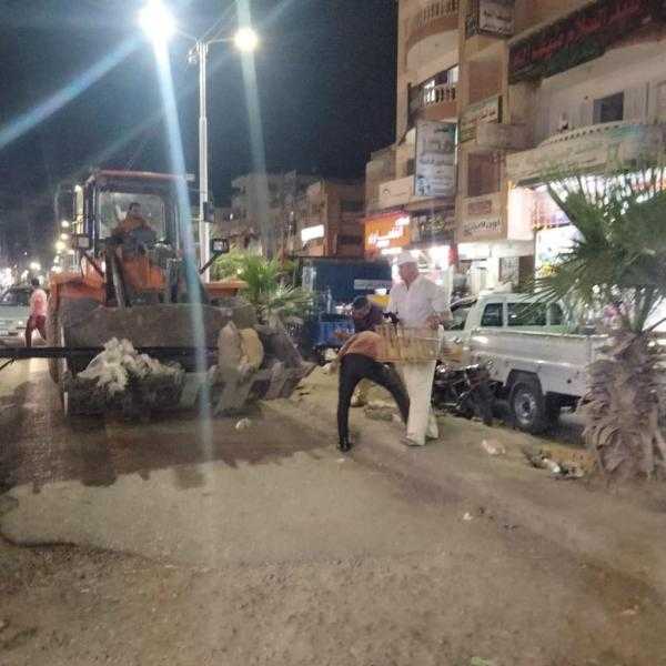 حملة لرفع الإشغالات بمدينة الرياض بكفر الشيخ