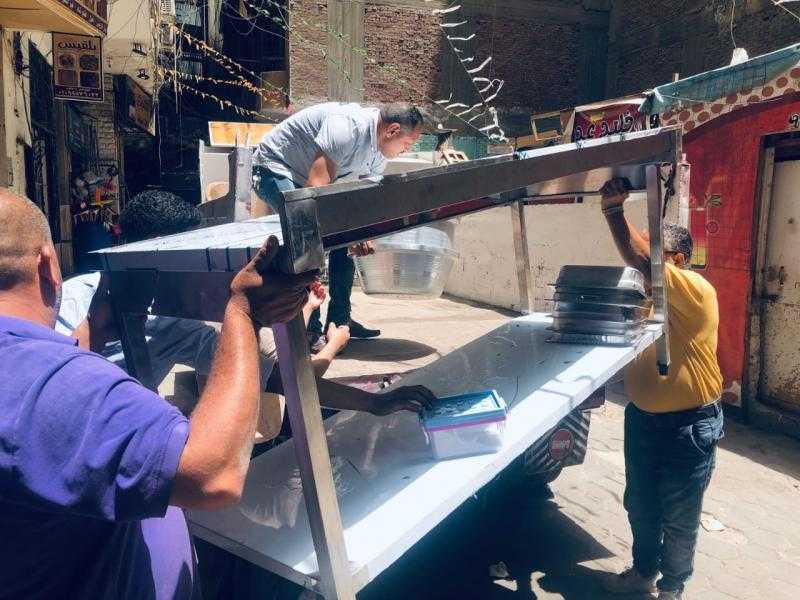 إزالة 255 إشغال طريق في مركز المحمودية بالبحيرة