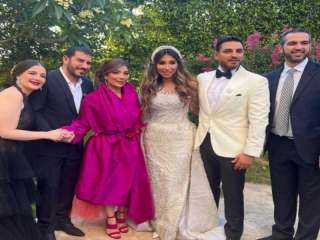 أصالة تحتفل بزفاف شقيقها في أجواء عائلية