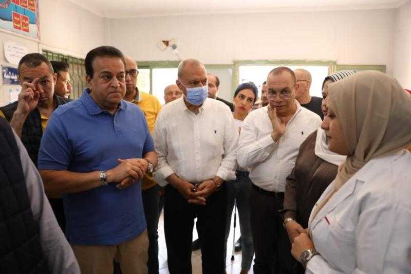 وزير الصحة يتفقد حملة ”100 يوم صحة” ومركز صحة المرأة بمدينة بنها.. صور
