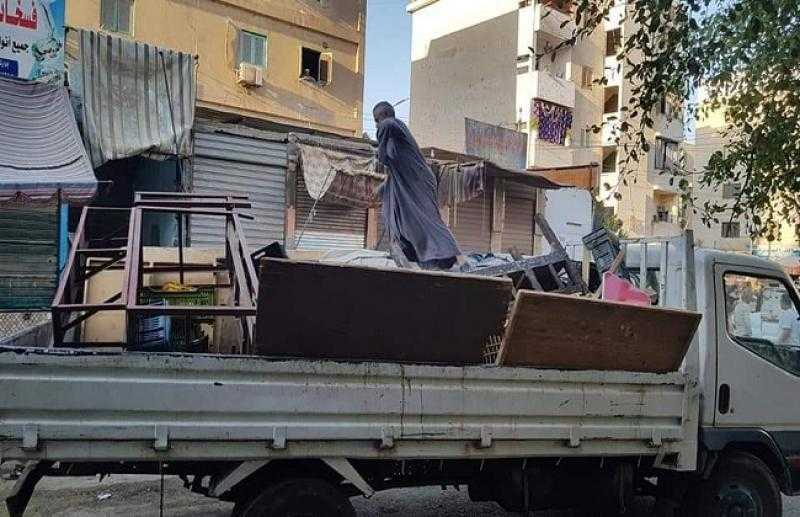 حملة لإزالة الإشغالات ورفع المخلفات في الخانكة