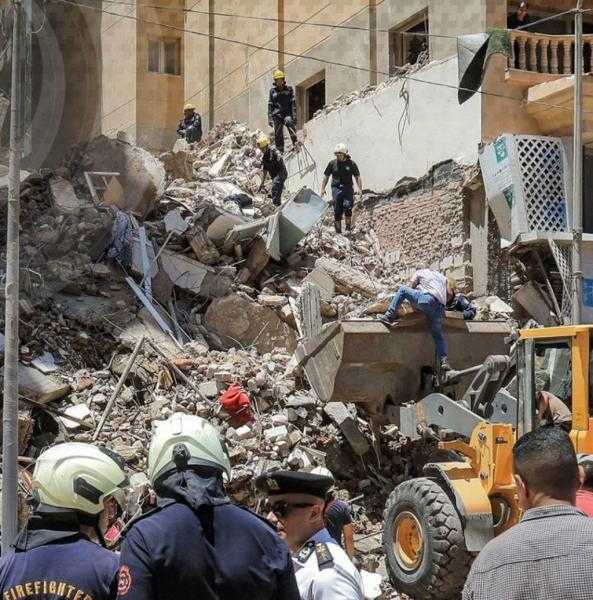 ارتفاع عدد ضحايا انهيار عقار حدائق القبة إلى 13 متوفي