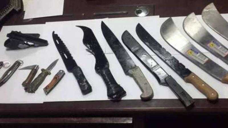 ضبط 198 قطعة سلاح أبيض خلال 24 ساعة