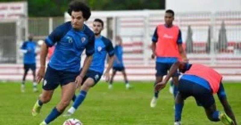 تدريبات تأهيلية لـ عمرو السيسي في مران الزمالك