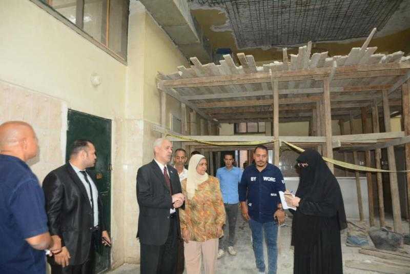صيانة وتجديد مرافق جامعة أسيوط استعدادا للعام الدراسي الجديد.. صور