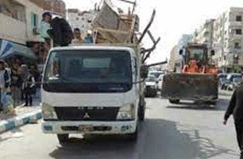إزالة 355 إشغال طريق في مركز كفر الدوار بمحافظة البحيرة