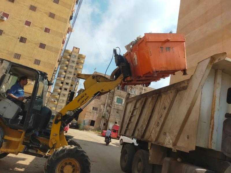 رفع 2225 طن قمامة بشوارع وميادين 14 مركز بكفر الشيخ