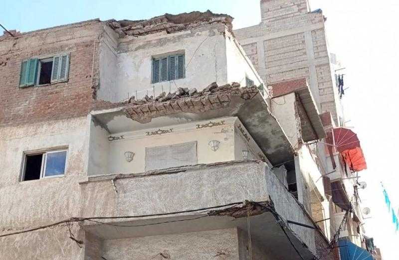 سقوط أجزاء من عقار في سيدي بشر بالإسكندرية.. وإجراءات لحماية المارة