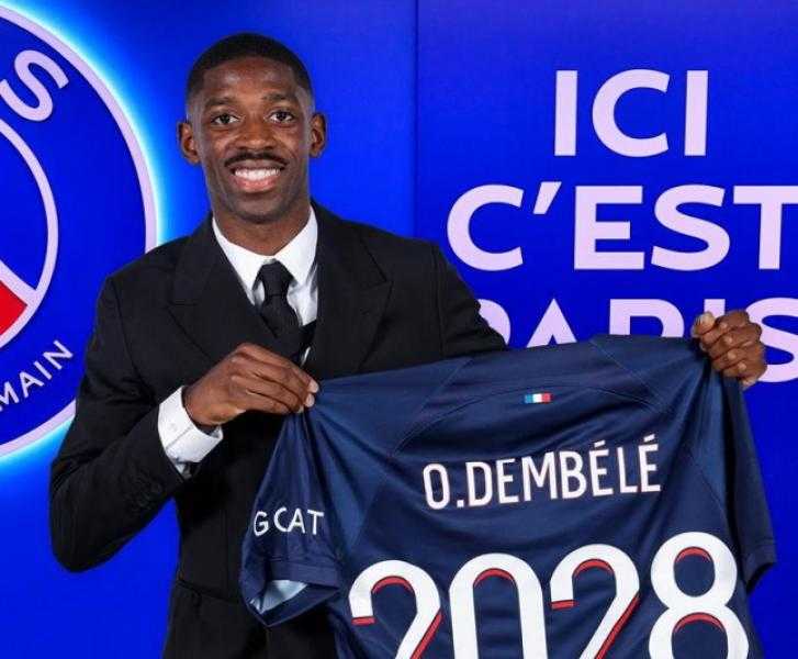 باريس سان جيرمان يعلن ضم الفرنسي عثمان ديمبيلي