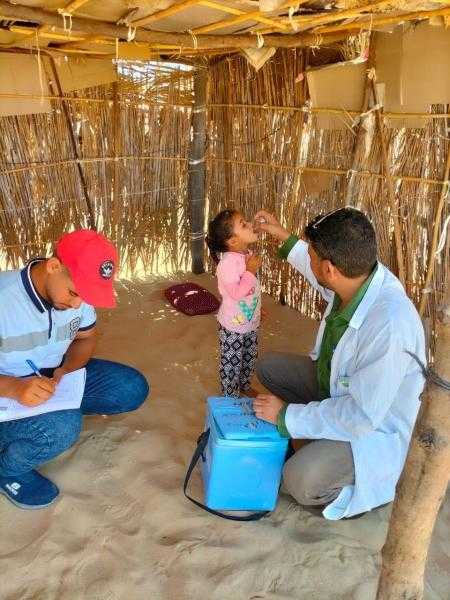 استمرار حملة التطعيم ضد مرض شلل الأطفال بشمال سيناء