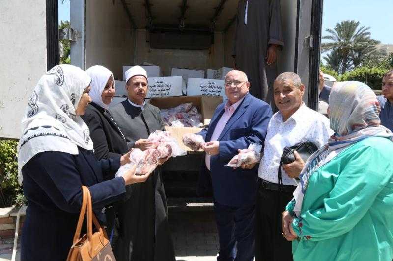 وصول الدفعة الرابعة من لحوم الأضاحي إلى كفر الشيخ لتوزيعها على 2000 أسرة