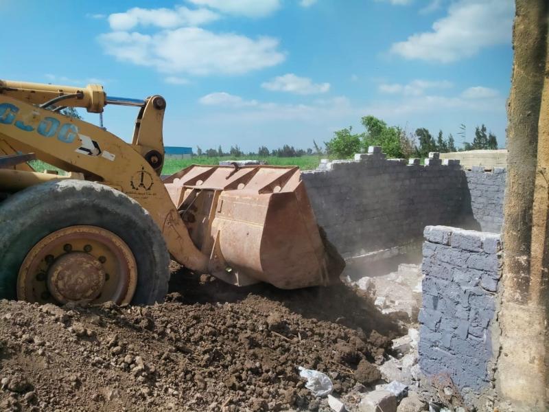 إزالة عدد من حالات التعدي على الأراضي الزراعية بمراكز كفر الشيخ | صور