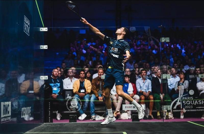 علي فرج يتغلب على بول كول ويصعد لنهائي بطولة باريس الدولية للإسكواش