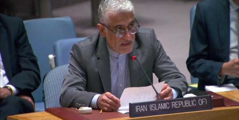 السفير الإيراني في الأمم المتحدة: على أعضاء مجلس الأمن الامتناع عن استغلال العقوبات كسلاح