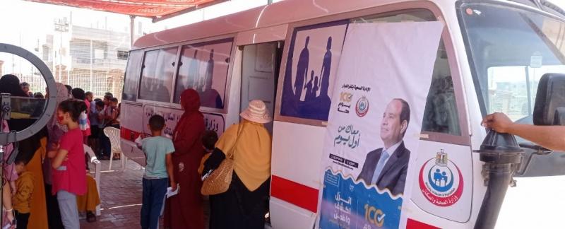 تنظيم قافلة سكانية إلى قرية لقانة فى محافظة البحيرة