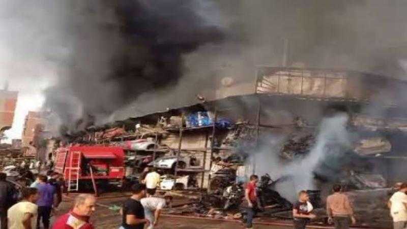 حريق داخل مصنع خردة بفيصل..والنيابة تحقق في الأسباب