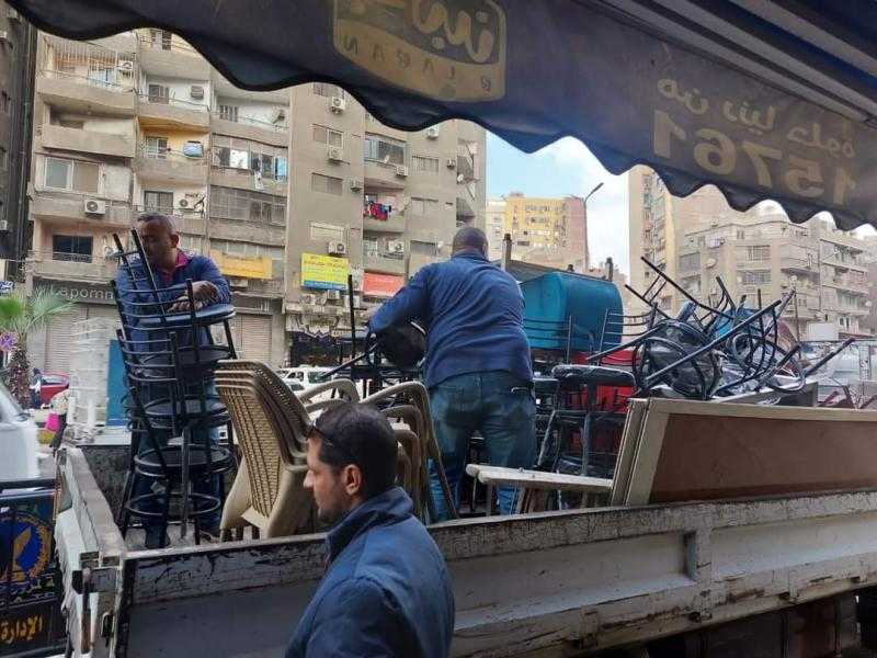 رفع 969 إشغالا بعدد من أحياء الأسكندرية