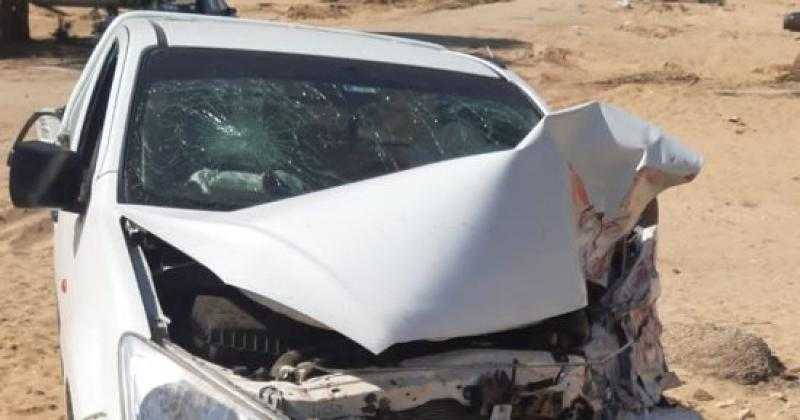 إصابة 3 أشخاص جراء تصادم سيارتين على طريق الإسماعيلية السويس