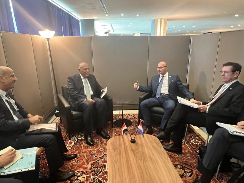 شكري يثمن مواقف كرواتيا الداعمة لمصر بالمحافل الدولية لا سيما مواقفها من قضية سد النهضة