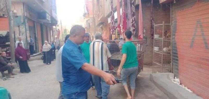 حملة مكبرة لرفع كافة الإشغالات والتعديات على الطرق بقرية سمادون بالمنوفية