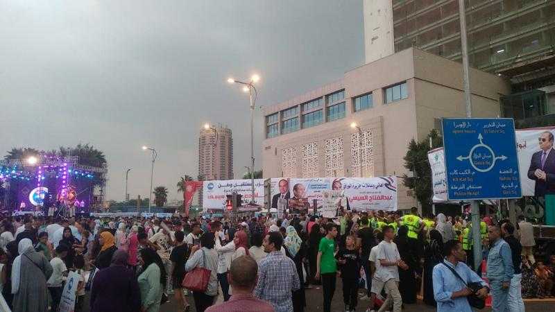 آلاف المواطنين يحتشدون في ميناء الجلاء لتأييد ترشيح الرئيس السيسي للانتخابات المقبلة