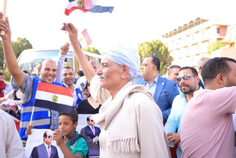 مسيرات في ميدان الحصري بالجيزة تضامنا مع القضية الفلسطينية