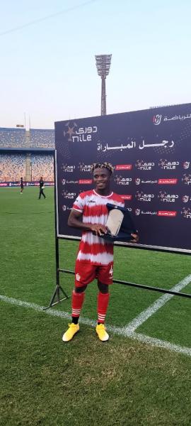 النيجيري فيبو أكيم يحصد جائزة رجل مباراة بلدية المحلة و زد