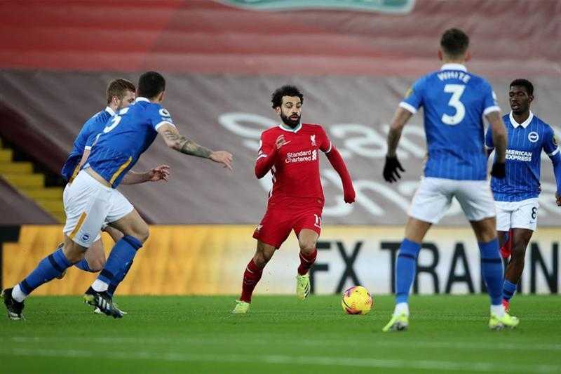 محمد صلاح يحطم رقم دالجليش في مواجهة ليفربول وبرايتون