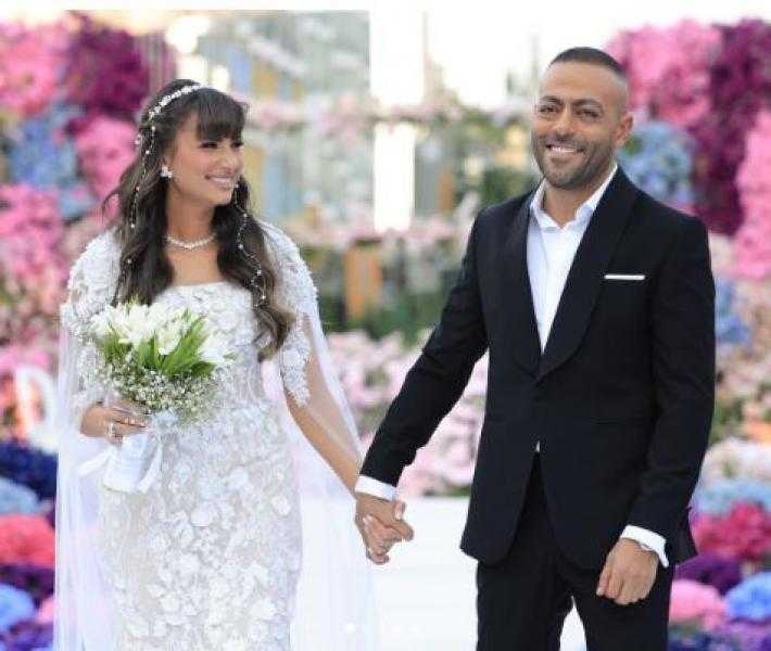 نانسي نور بعد عقد قرانها: أنا وتامر عاشور محظوظين ببعض