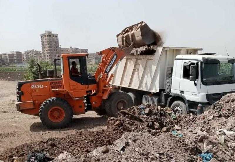 محافظة الغربية تزيل 3500 طن قمامة من المراكز والأحياء