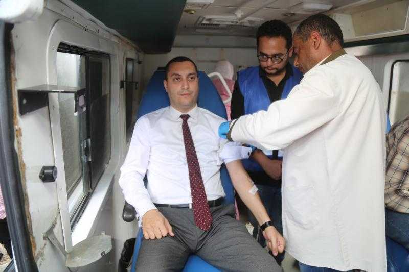 إقبال كبير على التبرع بالدم في كفر الشيخ لصالح الفلسطينيين.. صور