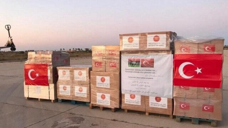 تركيا ترسل شحنة مساعدات إنسانية جديدة إلى ليبيا