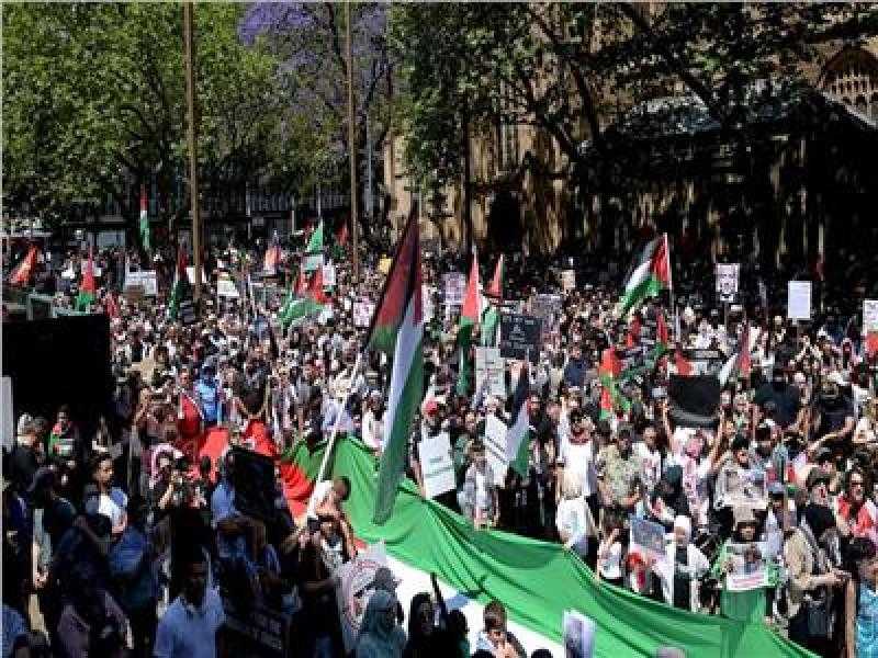 الآلاف يتظاهرون في سيدني لدعم الشعب الفلسطيني