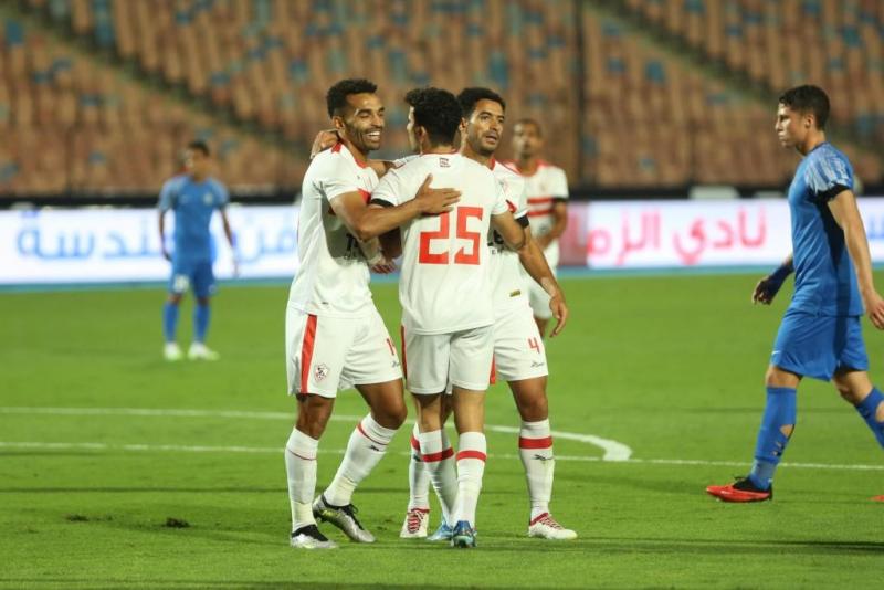 الزمالك ينهي الشوط الأول بالتقدم بثلاثة أهداف على سموحة